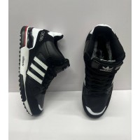 Adidas ZX 750 High Black с мехом